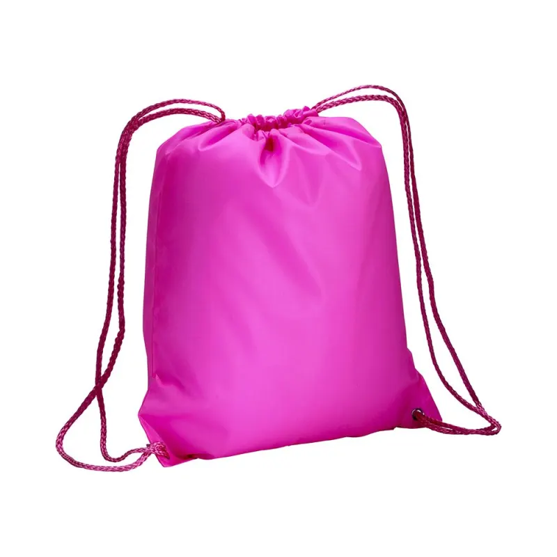 Rucsac din poliester fluorescent 210T, cu închidere cu șnur și colțuri întărite – cu personalizare logo
