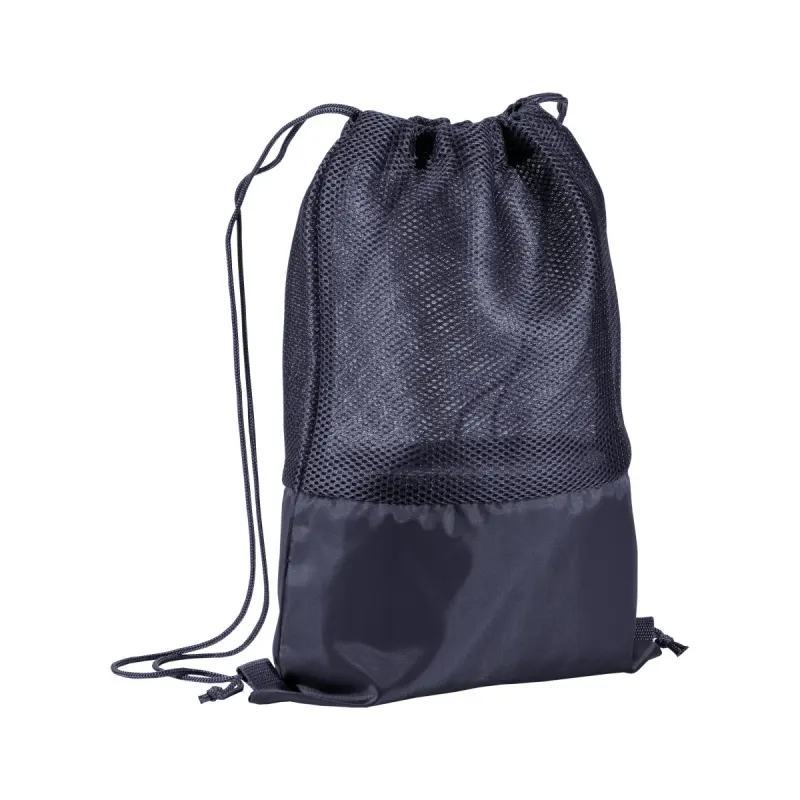 Rucsac din poliester 210T, cu plasă și închidere cu șnur – cu personalizare logo