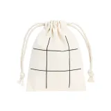 Joc de tic-tac-toe din lemn, cu pungă din bumbac – cu personalizare logo — fotografia 1