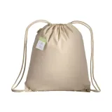 Pungă din bumbac organic cu șnur și colțuri întărite – cu personalizare logo — fotografia 2