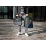 Rucsac anti-furt din poliester reciclat de înaltă densitate 600D Genoa Bpack – cu personalizare logo — fotografia 5