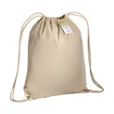 Pungă din bumbac organic cu șnur și colțuri întărite – cu personalizare logo — fotografia 1