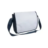 Rucsac din poliester 600D, cu curea de umăr reglabilă și clapă albă – cu personalizare logo — fotografia 1