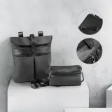 Rucsac din microfibră și PU Rover backpack – cu personalizare logo — fotografia 2