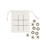 Joc de tic-tac-toe din lemn, cu pungă din bumbac – cu personalizare logo — fotografia 2