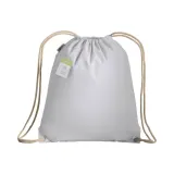Pungă din bumbac organic cu șnur și colțuri întărite 140 g/m² – cu personalizare logo — fotografia 2