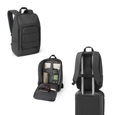 Rucsac pentru laptop fabricat din poliester reciclat 600D de înaltă densitate, cu finisaj rezistent la apă și căptușeală 16" Toulon – cu personalizare logo