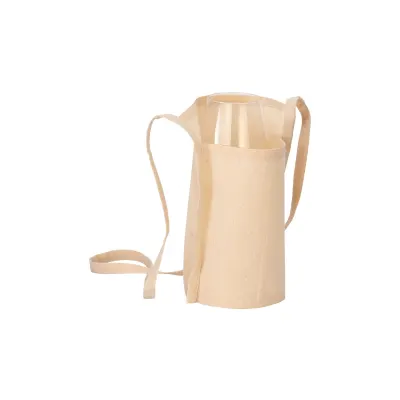 Suport pentru pahare de degustare din bumbac organic de 150 g/m², cu șnur de 90 cm. – cu personalizare logo