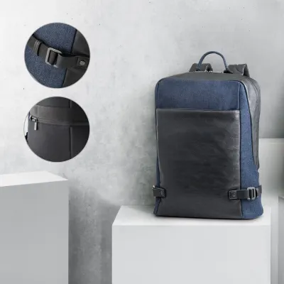 Rucsac pentru laptop până la 15.6'' în denim și PU Divergent backpack I – cu personalizare logo