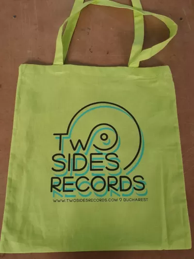 Sacosa cotton bag lh verde mostra tow sides records