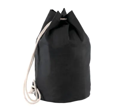 Cotton sailor-style bag with drawstring bag