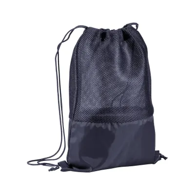 Rucsac din poliester 210T, cu plasă și închidere cu șnur – cu personalizare logo