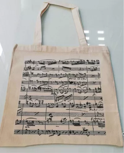 Sacose bumbac sbt 145g personalizata transfer termic partitura muzicala A3