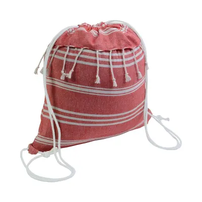 RucSăculeț din bumbac de tip „fouta” de 180 g/m², cu închidere prin șnur