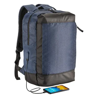Rucsac pentru laptop din poliester reciclat, vopsit cu vopsele ecologice din bumbac reciclat – cu personalizare logo