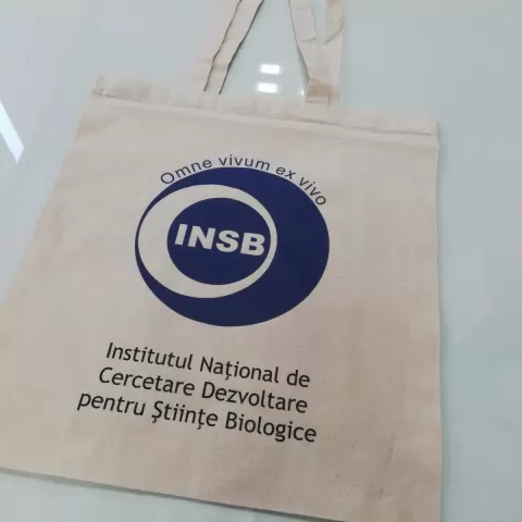 Sacose bumbac sbt 145g personalizata transfer termic institutul national de cercetare dezvoltare pentru stiinte biologice