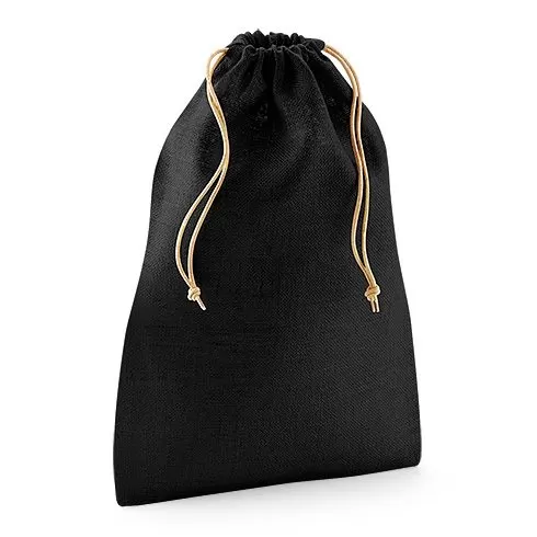 Săculeț din iuta NEGRU - Jute Stuff Bag Black